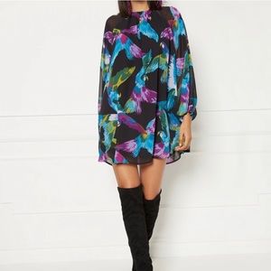 Eva Mendes Sabrina Parrot Print Dress Size Medium